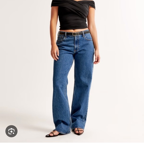 Abercrombie & Fitch Denim - Abercrombie & Fitch Curve Love Low Rise Baggy Jean